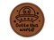 Outta Out of This World Alien Spaceship Round Iron-On Engraved Faux Leather Patch Applique - 2.5"